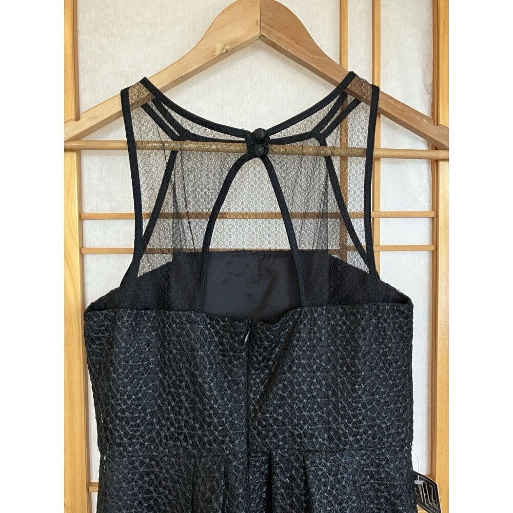 NWT Eva Franco Women’s Black Illusion Top Cocktail Dress, Size 4 MSRP $265 - Picture 6 of 14